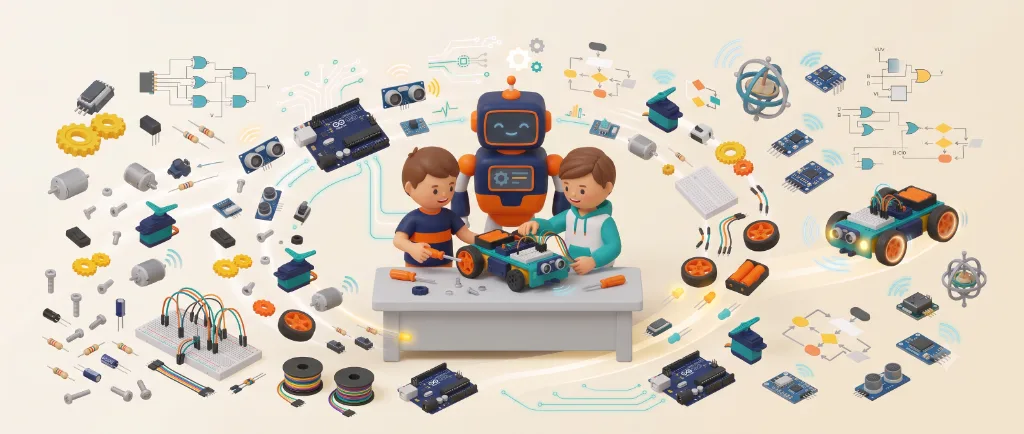Robotics Workshop Illustration